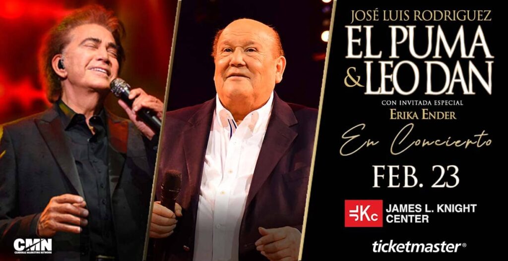 EL PUMA, LEO DAN, Y ERIKA ENDER EN CONCIERTO EL 23 DE FEBRERO