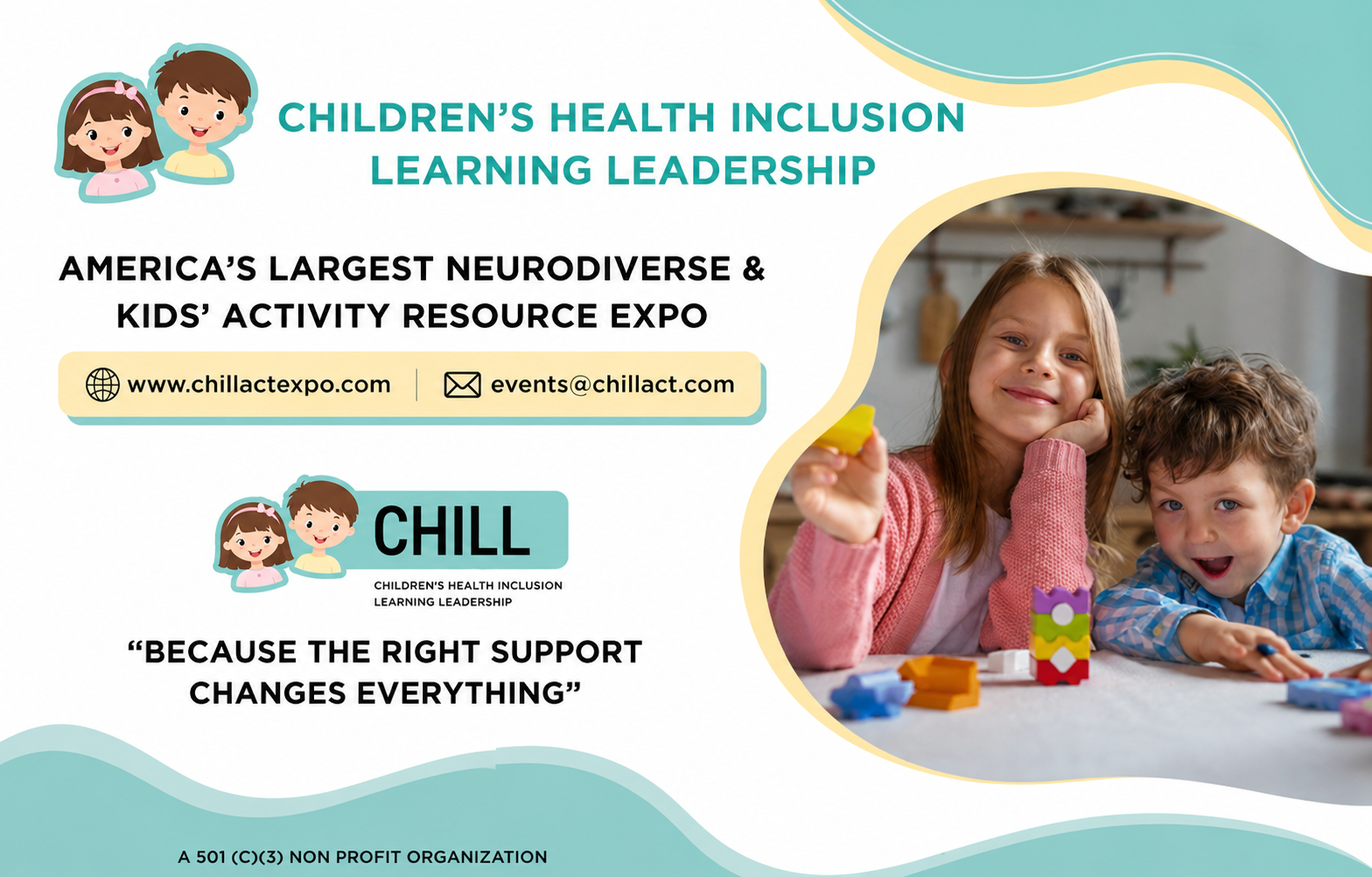 CHILL ACT Miami autism and neurodiversity family expo featuring resources, therapy providers, special needs support, and kids activities.
